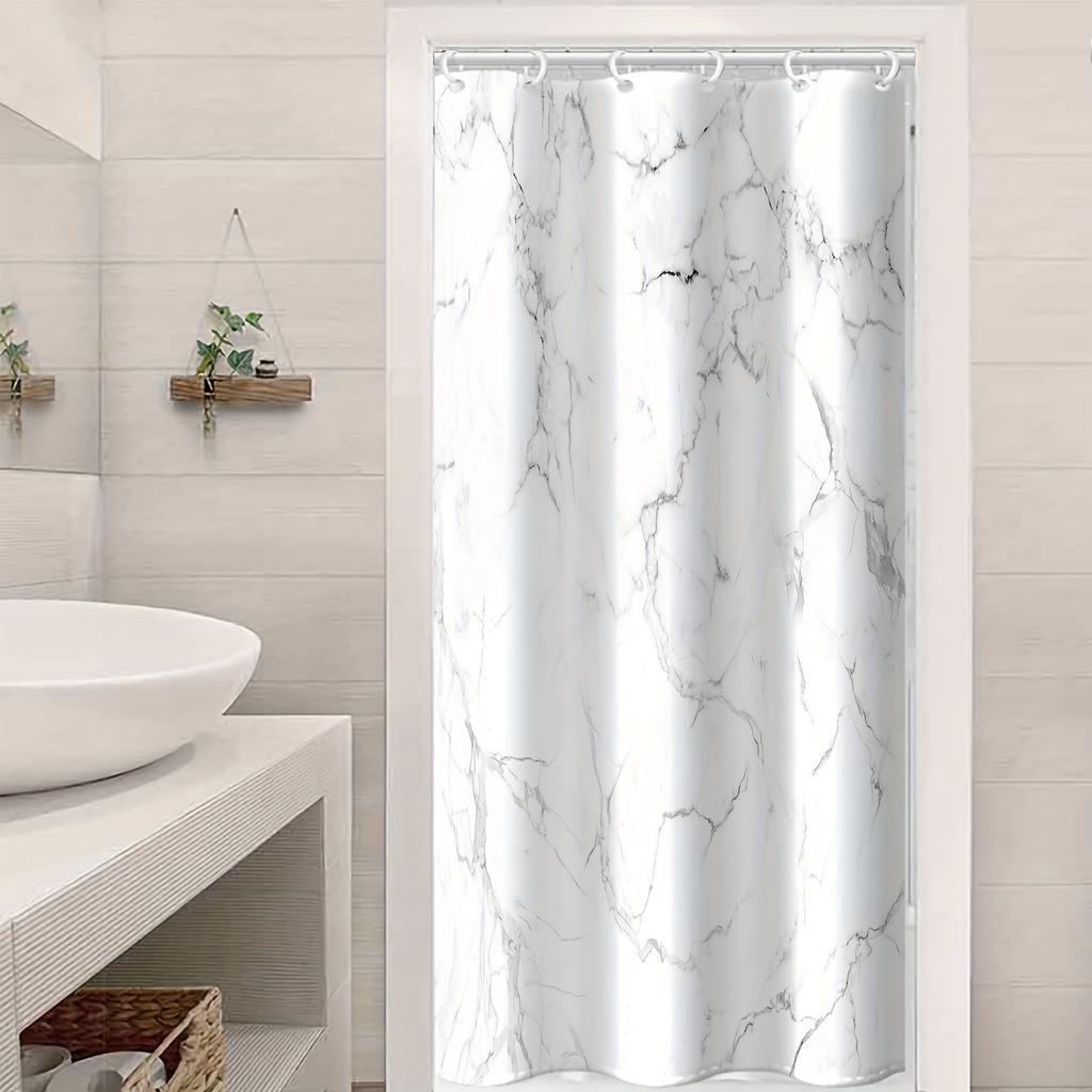 Tenda da Doccia con Vari Motivi e Ganci Impermeabile Facile da Appendere Lavabile per Decorazione Bagno di Casa Hotel