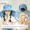 Dan Zai Kids' Wide Brim Summer Sun Hat with UV Protection and Shawl for Boys & Girls