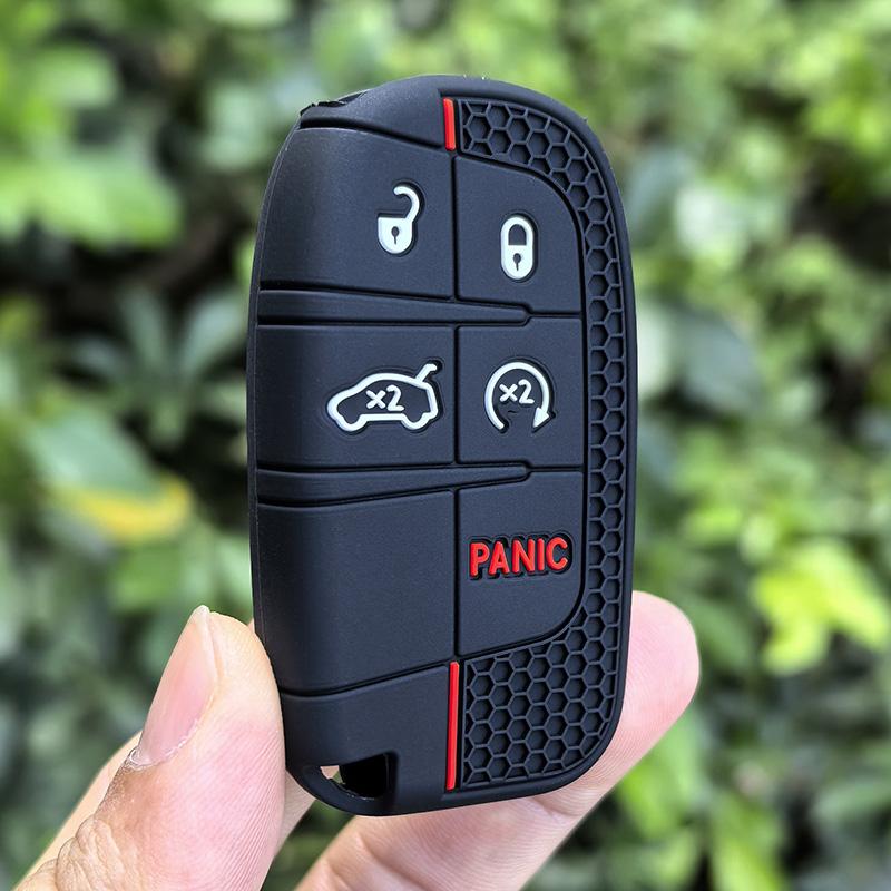 Silicone Car Key Case Cover For Jeep Grand Cherokee Wk2 Kl Wrangler Jk Renegade Commander Compass Keychain Accessories