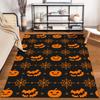 Halloween Pumpkin & Bat Pattern Rug Non-slip Rug Suitable for Living Room and Bedroom Sofas.