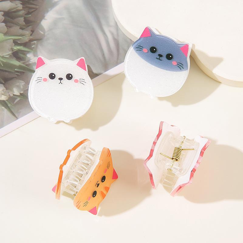Cute Cat Cartoon Hair Clips for Kids,Sweet Side Bangs Clips for Little Girls, Hair-Friendly Barrettes,Versatile Hair Accessories