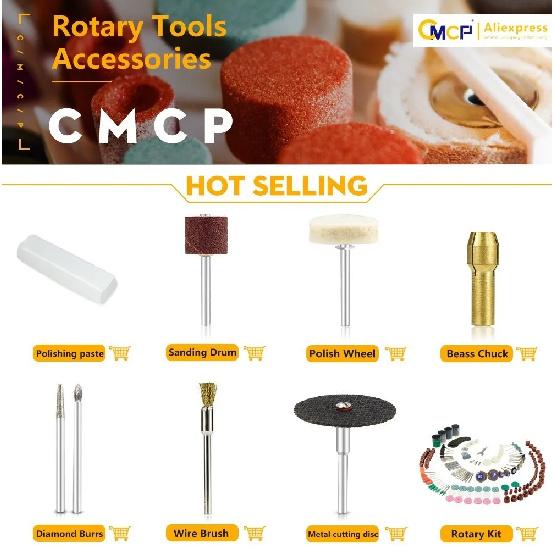 CMCP 100pcs Abrasive Tool Rotary Tool Accessory Set Mini Drill Bit Kit Sanding Polishing Cutting Disc Engraving Heads for Dremel