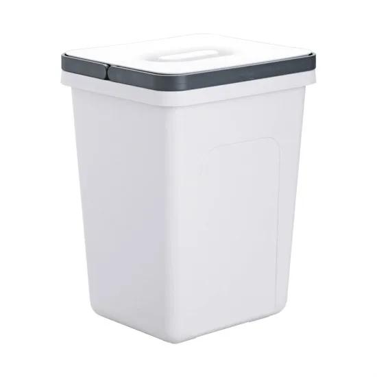 Thickened Large Plastic Trash Can - Square with Lid, Waterproof for Living Room, Bathroom & Kitchen Mx9171737