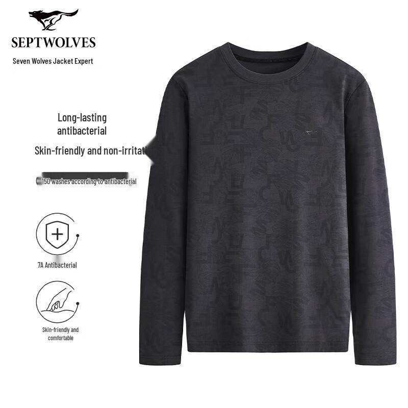 Septwolves Men s 7A Anti-bacterial Long-sleeve T-shirt XL