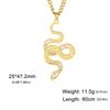 Stainless Steel Snake Animal Necklace with Tail Snake Gothic Rock Men's Pendant Necklace Aesthetic Jewelry Birthday Gift