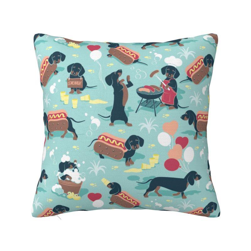Nordic Kawaii Dachshund Cushion Cover Soft Sausage Badger Wiener Dog Pillow Case Decoration