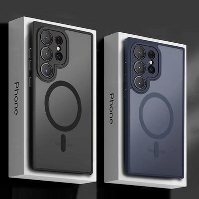 Magnetische matte Handyhülle mit Öl-Haptik für Samsung Galaxy S25/S24 Ultra/S22 Plus