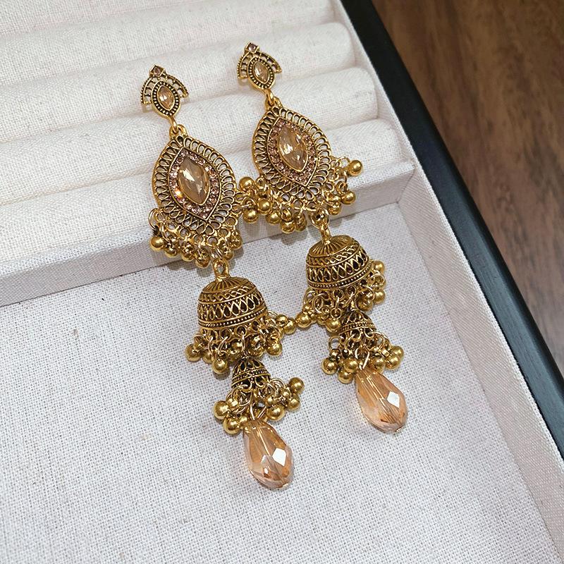 Bohemian Ethnic Style Feathers Fringed Earrings Ear Hooks Personalized Vacation Wind Ears