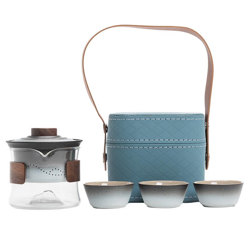 High-end Express Cup, One Pot, Three Cups, Portable Travel Tea Set, Portable Outdoor Enterprise, Company Business Gift
