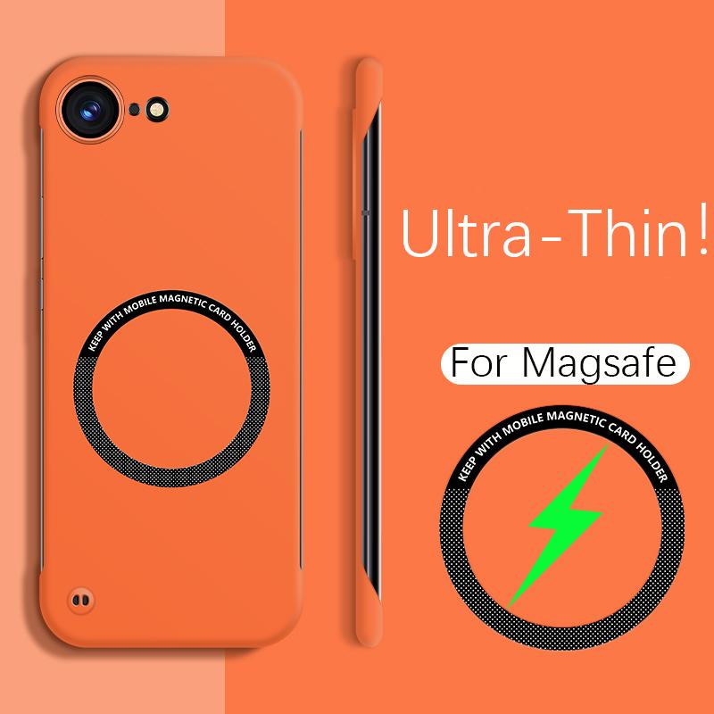

Ultra-Thin Cooling Frameless For Magsafe Case For iPhone 17 Air 16E 16 15 14 13 12 11 Pro Max Plus SE4 Magnetic PC Cover For iPhone 11 Pro