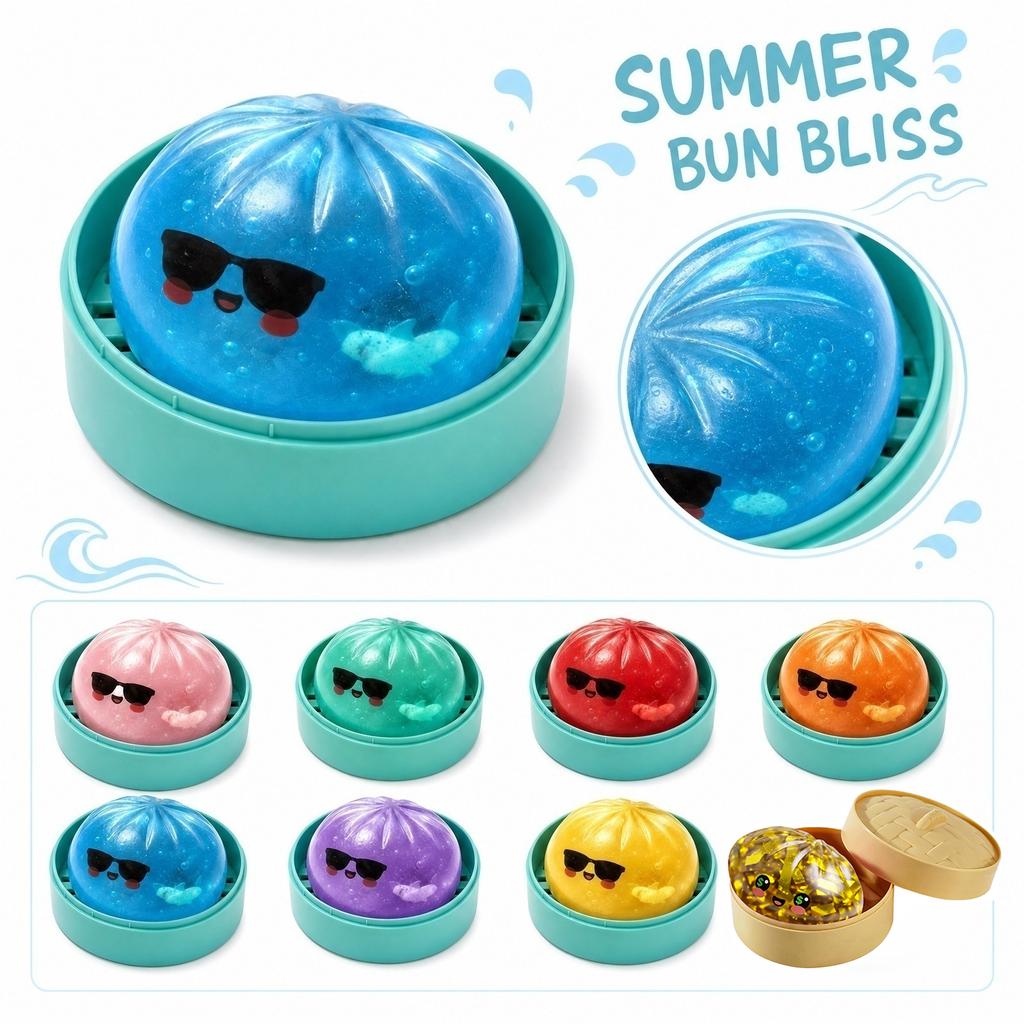 Dumpling Stress Toy Assorted Design Random Style Soft Sensory Item for Desk and Home Use