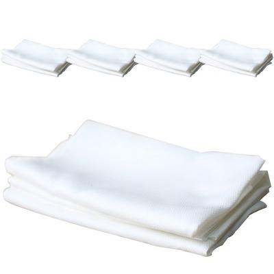 Saf pamuk büyük kabartmalı düz mendil 50 x 50 cm, beyaz, 5 parça, Kore oyuncak malzemeleri