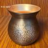 Vintage Handcrafted Pure Copper Coffee Mug,400 Ml Cold Drink Cup, For Outdoor Camping Hammer Texture Home Tea Cup Drinkware