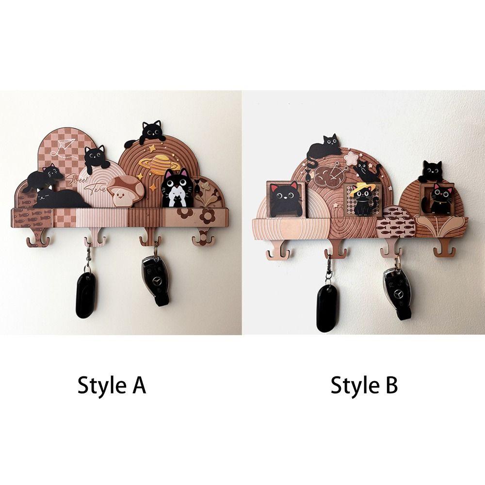 No Punching Required Wall Mounted Key Holder Originality Entrance Storage Rack  Entrance