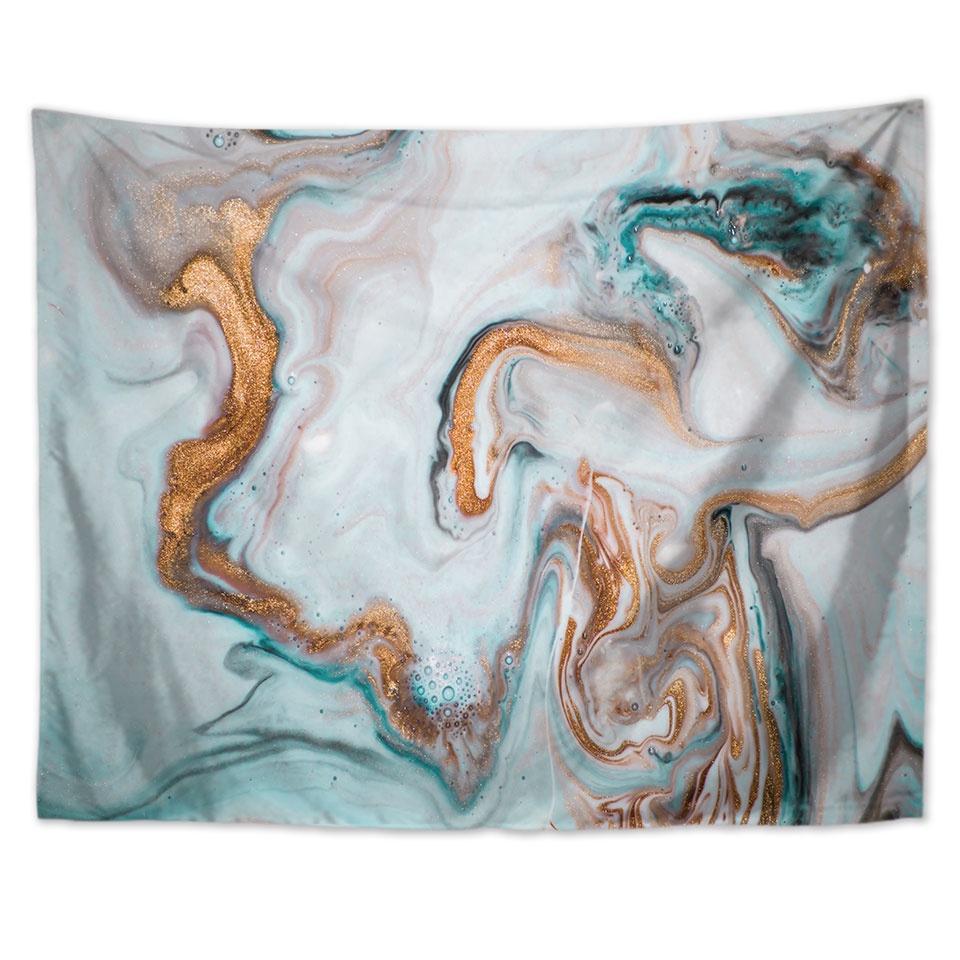 Tapestry Quicksand Wall Covering Marble Background Cloth Flow Pattern Decorative  Blue  Living Room  Decoration