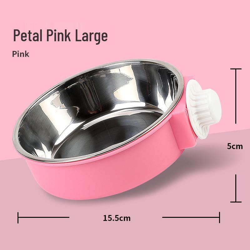 Stainless Steel Anti-Spill Hanging Pet Bowl for Cats, Dogs, and Rabbits