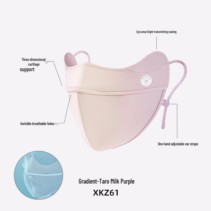 Summer Ice Silk Gradient Sunscreen Mask - UV Protection, Breathable Eye Cover for Men & Women