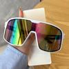 2pcs New Cycling Large Frame Outdoor Sports Sunglasses Full Frame One-piece Sun Glasses Men Women Driving Fishing UV400 Goggles