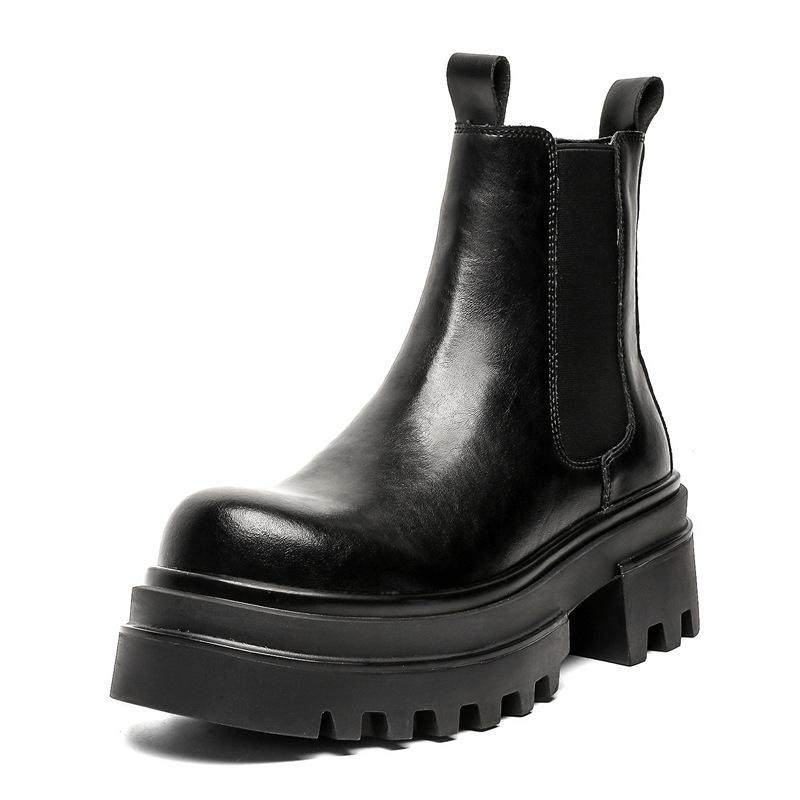 Cigarette Boots High-Top Men`S Thick-Soled Heightening