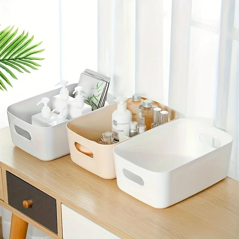 Desktop Clutter Storage Box, Cosmetics And Snacks Sorting And Storage Plastic Box, Home Living Room Plastic Storage Box