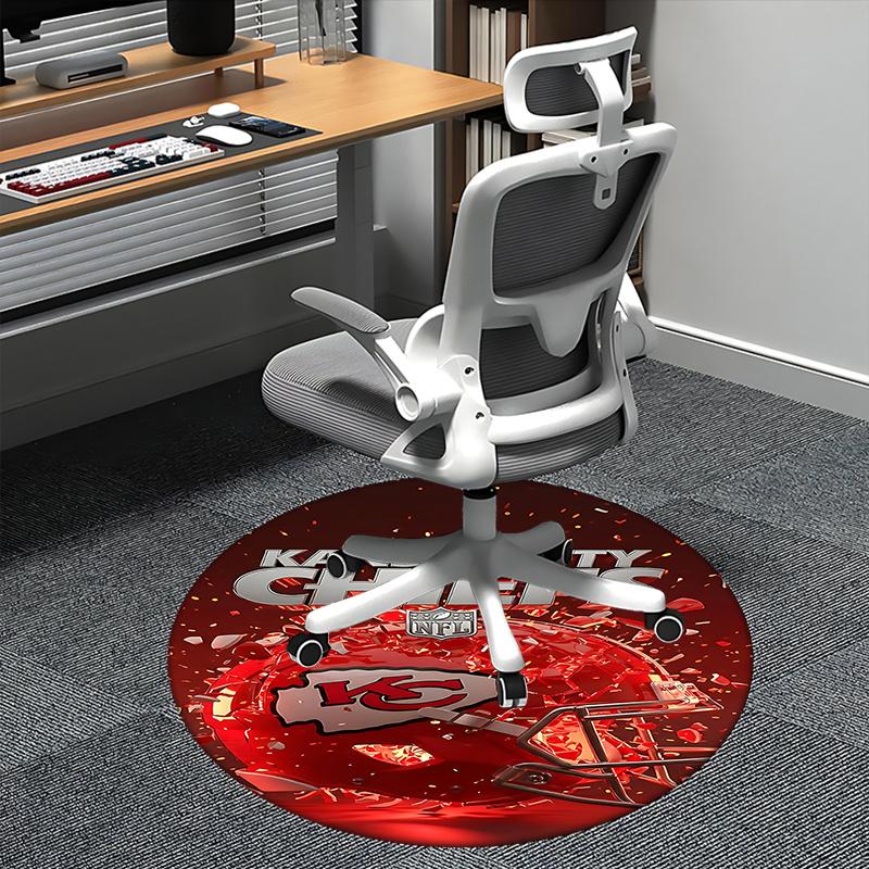 

Kansas City Chiefs NFL Chair Mat Round Carpet for Home Decor, Office Use, Gift Idea Suitable for Bedroom, Living Room, s0404b 80cm by 80cm
