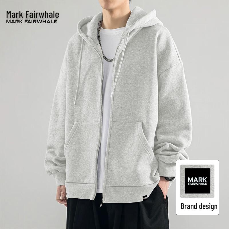 Mark Hua Fei Men's American Style Hooded Cardigan Sweatshirt
