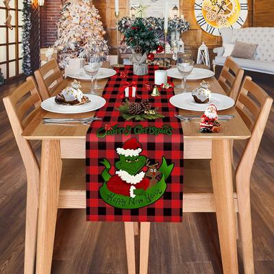 2023 Weihnachten Leinen Tisch Flagge Greenwich dekorative Tischdecke Home Tischdecke Tischset
