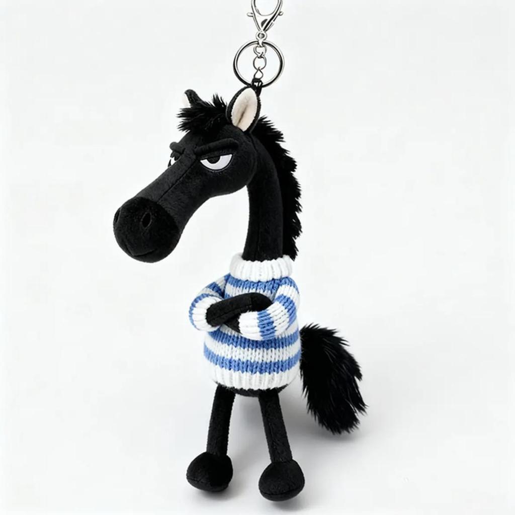 2026 Year of the Horse Mascot Black Horse Plush Bag Pendant Gift