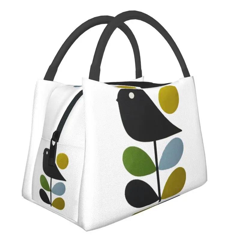 Orla Kiely Cat Insulated Lunch Tote Bag for Women Scandinavian Portable Cooler Thermal Food Lunch Box Office