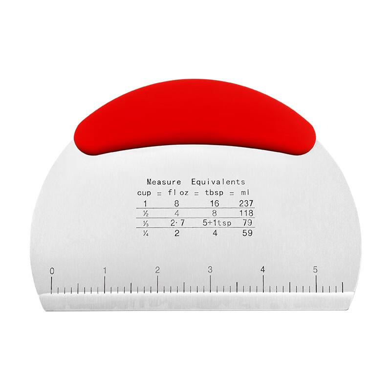 Zhi Shi Нержавеющая сталь Скребок для теста и выпечки с мерной шкалой