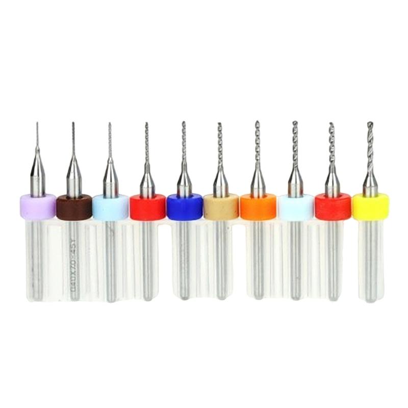 Pack of 10 Small Size Drill Bits Set Designs for Electronics Repair Model Crafting and Precise Work in Tight Spaces