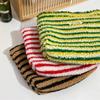 Neue Bunte Gestreifte Plüsch-Clutch Kosmetiktasche Tragbare Make-up-Tasche Kulturtasche Reise Outdoor Make-up-Organizer