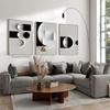 Abstract Geometric Canvas Wall Art Minimalist Black and White Geometric Poster Prints Modern Abstract Geometric Canvas Black and White Grey Abstract