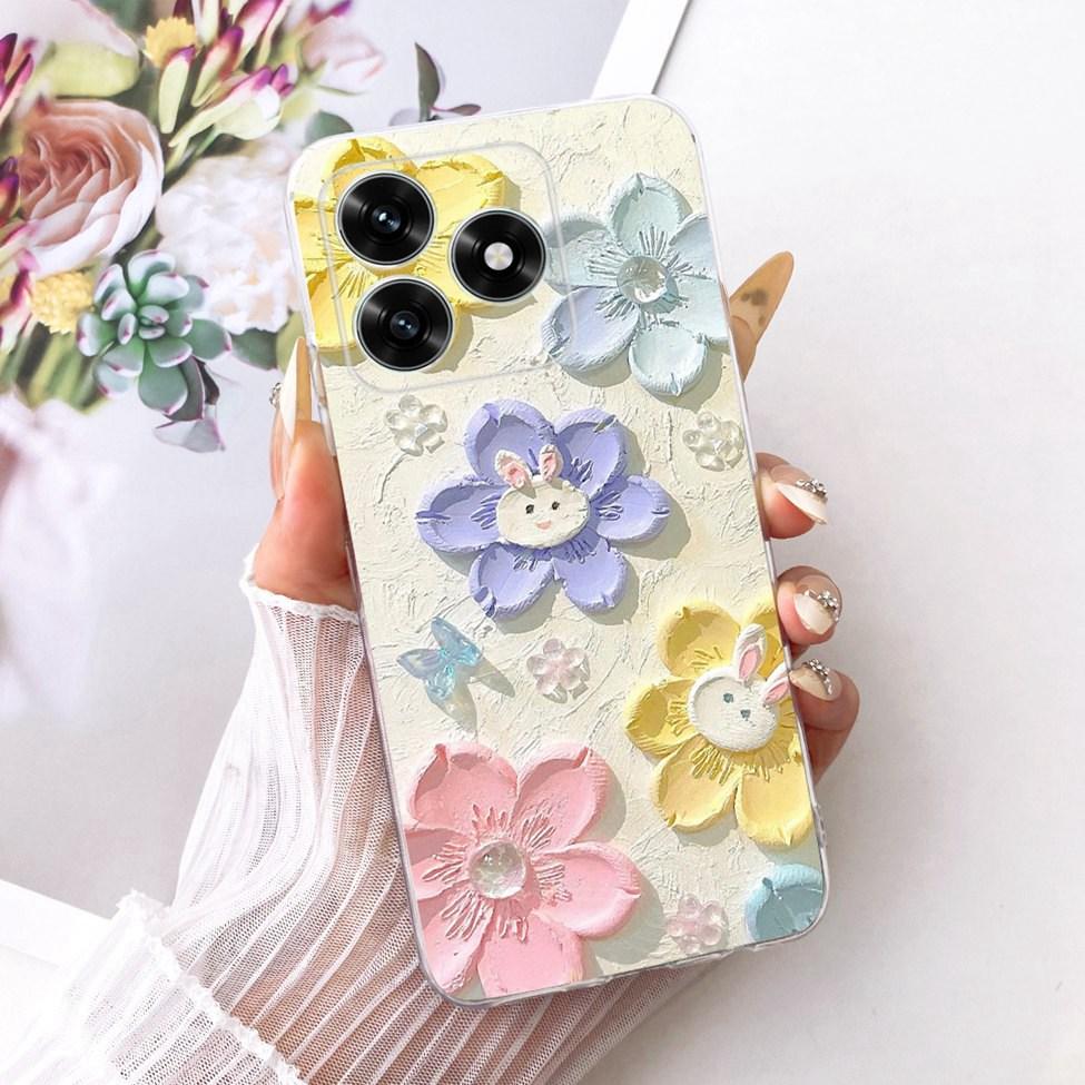 Etui na Honor X5C Plus Pokrowiec Przezroczysty Luksusowy Uroczy Kot Moda Motyl Fajny Malowany Obudowa Na Honor X5cPlus