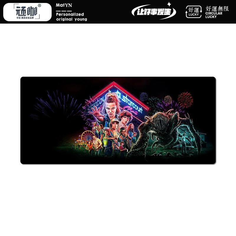 New  Creativity Stranger Things Peripheral High Definition Printing Leather Mouse Pad Large Size Computer Non-slip and Dirty-resistant Keyboard Pad