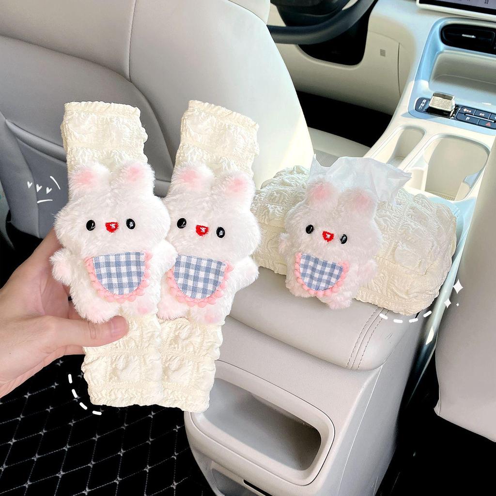 Geely Vision Armrest Tissue Box - Cute Rabbit Car Interior Decoration