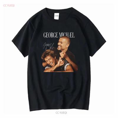 George Michael Maglietta in Cotone Tutte le Taglie dalla S alla 3XL vintage Lavata streetwear Grafica alla moda Traspirante Elastica homme