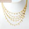 Woman Collier Golden Chains Necklaces Bohemia Star Heart Elegant Stainless Steel Jewelry Trendy