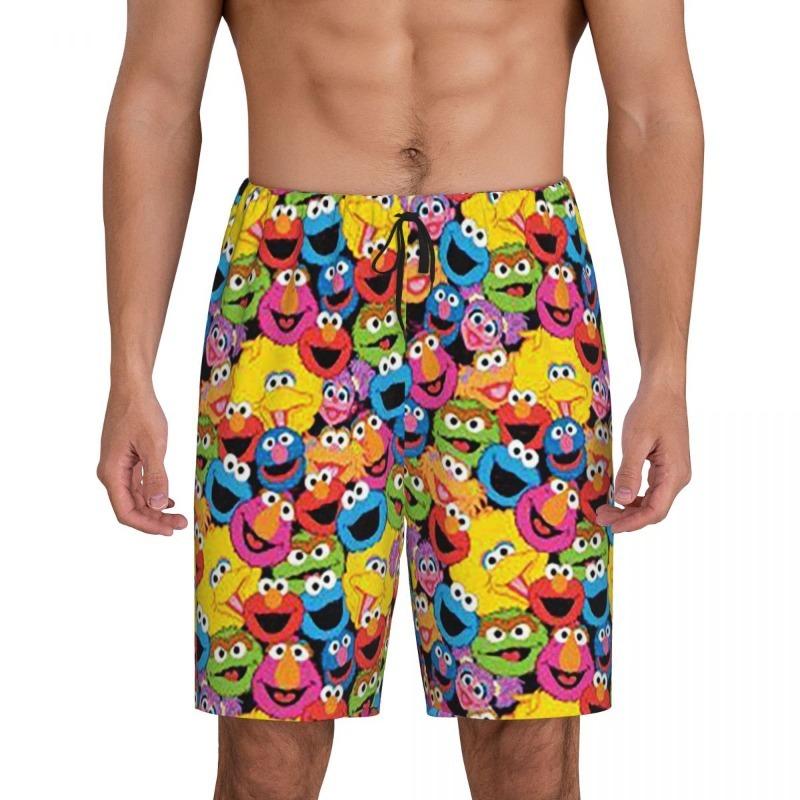 Summer Beach Style 3D Printed Loose Plus Size Quick Drying Shorts S