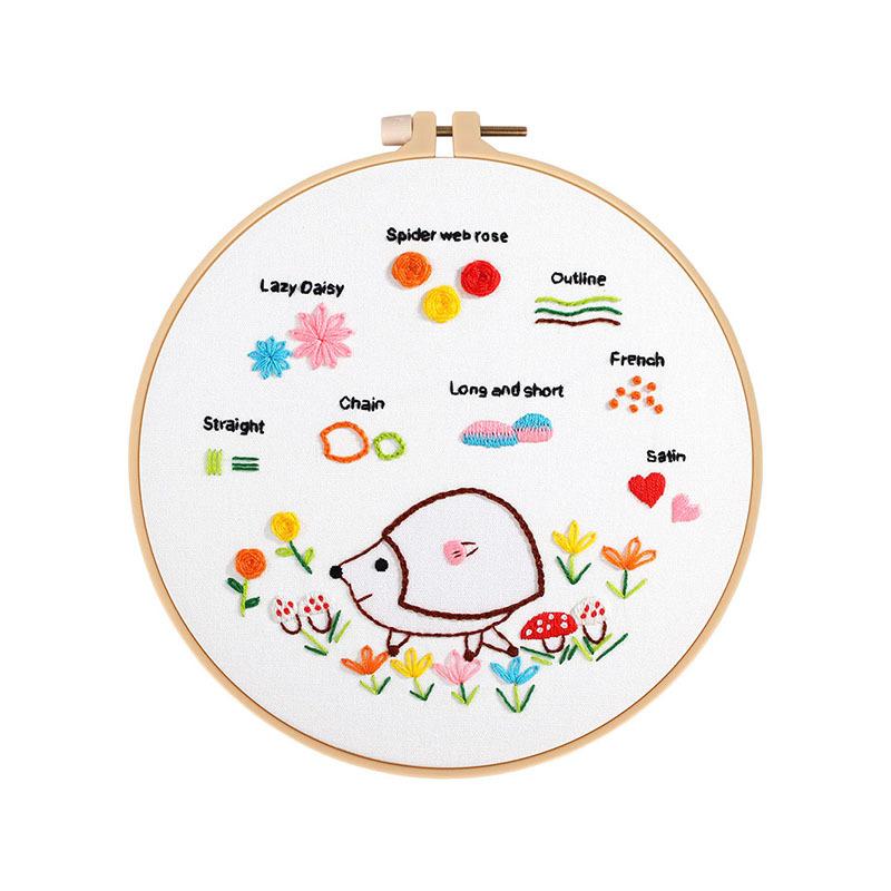 Diy Handmade Embroidery Material Package, Animal Bicycle Stitching Combined With Introductory Beginner Exercises