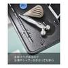Yamazaki Jitsugyo 5533 Magnetic Bathroom Folding Shelf Black Approx. W22XD38.7XH22cm Tower Easy Installation Space Saving