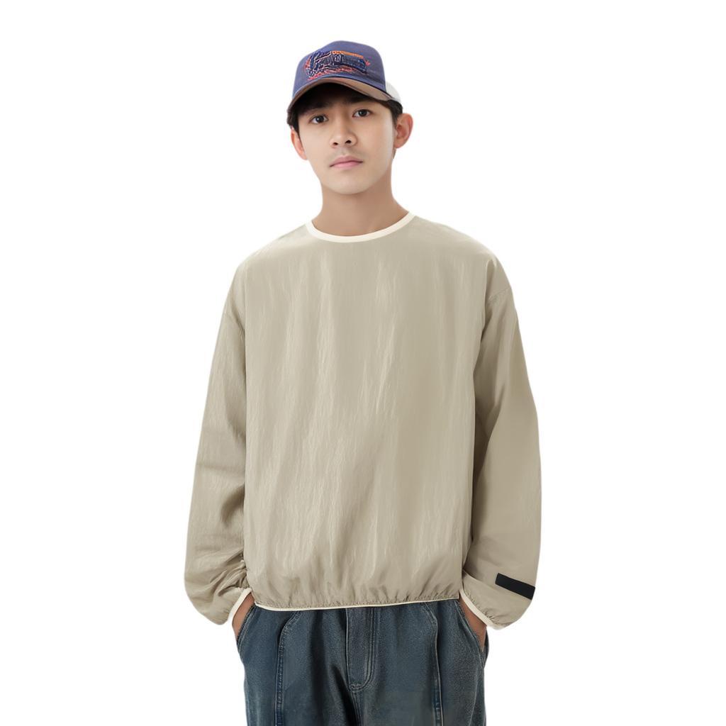 Fear of God Essentials Crinkle Nylon Pullover Crewneck Garden Yellow Men Tops 186SP244061F