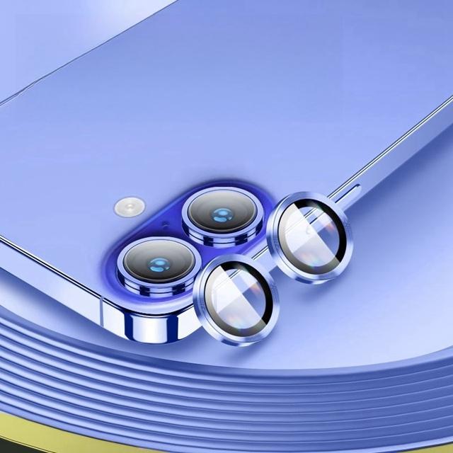 Aluminum Metal Ring Camera Protector For iPhone 17 17Air Rear Lens Tempered Glass Cover For iPhone 16 16Plus Lens Protective Cap