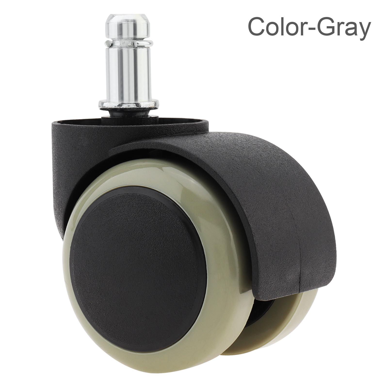 

1 шт/5 шт 2-дюймовые пластиковые колесики для стульев, мебельные колеса для офисного стула/компьютерного стола/деревянных полов и ковров с тормозом 1pc no brake GY
