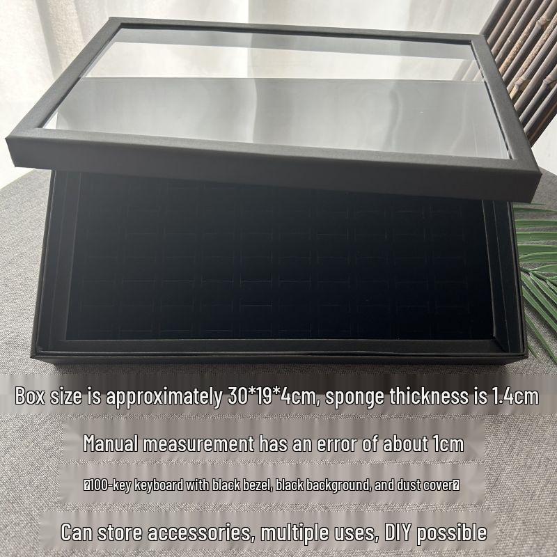 100-Position Large Capacity Clear Earring, Ring, Necklace, and Pendant Organizer Box