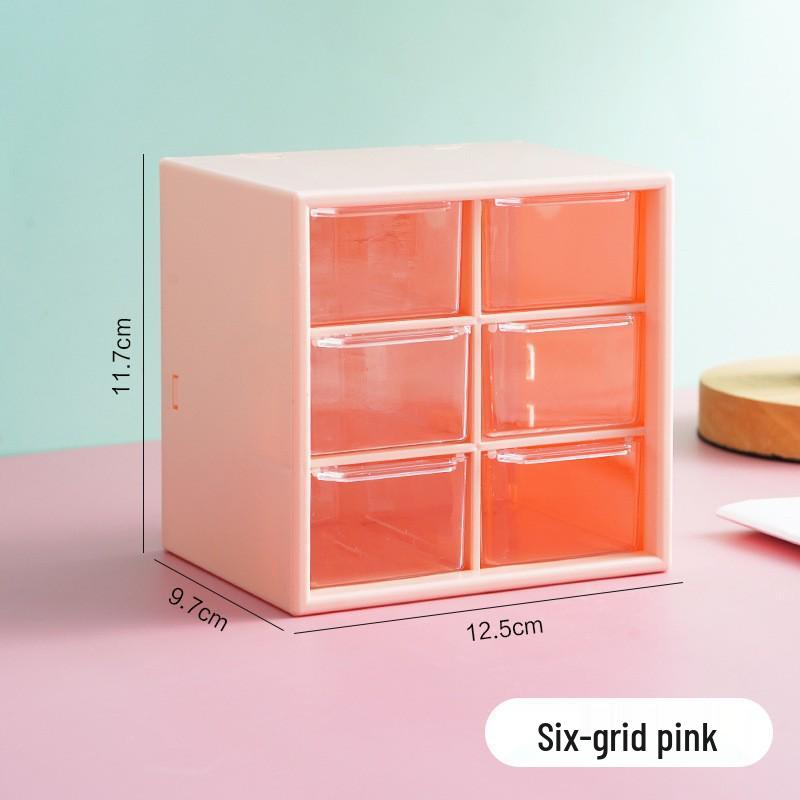 Transparent Nine-Grid Jewelry Beads Storage Box with Drawers