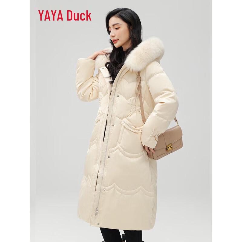 Yaya Women's Elegant Fur Collar Down Jacket