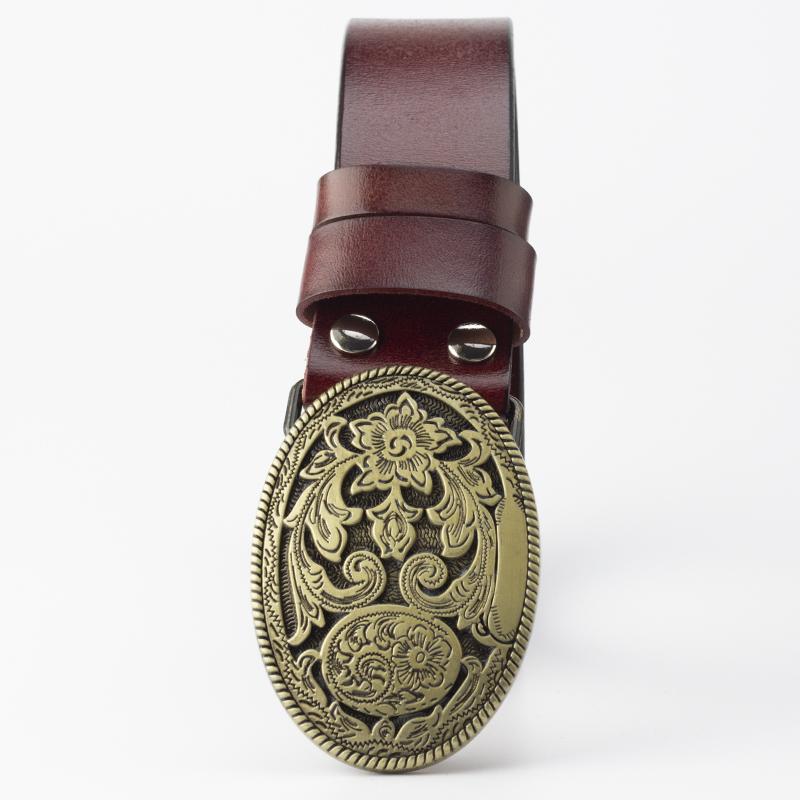 Fashion Women Belt Arabesque Pattern Genuine Cowskin Leather Belts Retro Palace Vine Floral Design Jeans Belt For Lady Gift