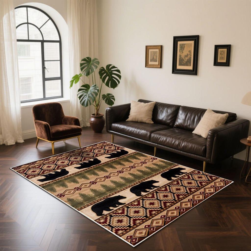 Nordic Ethnic Style Living Room Carpet Home Bedside Bedroom Non Slip Large Size Floor Mat