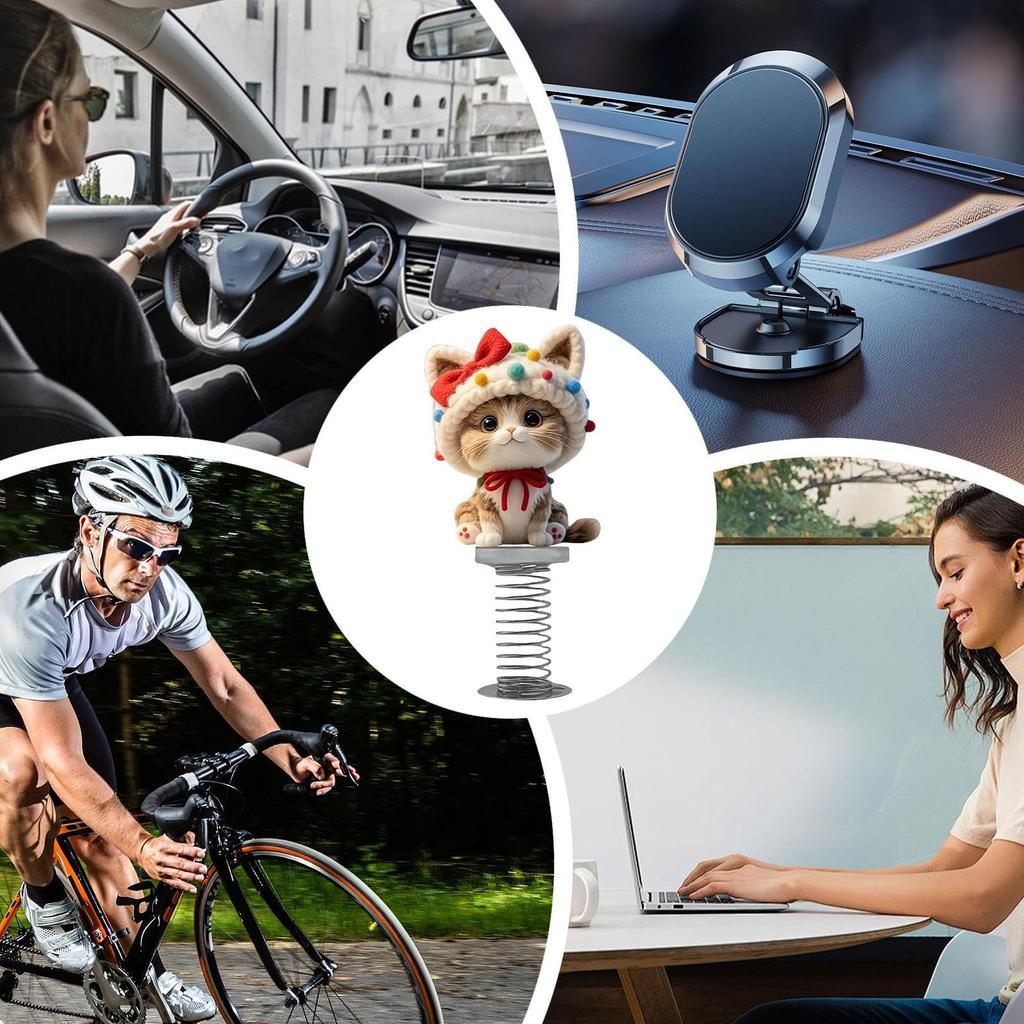 Dashboard Decor | Center Deck Ornament, 2D Acrylic Car Interior Decoration Cat Shaped for Truck RV Desk Bedside